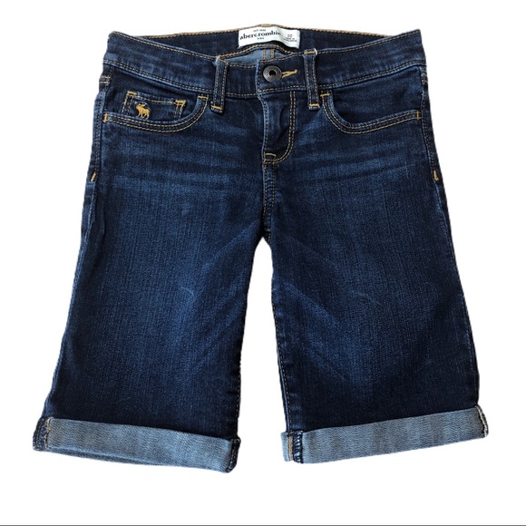 Abercrombie Kids Denim Roll-Up Bermuda Shorts